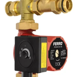 FERRO GM2F-40GPA Grupa mieszająca dwufunkcyjna z zaworem termostatycznym 3-drogowym i pompą 25-4-130